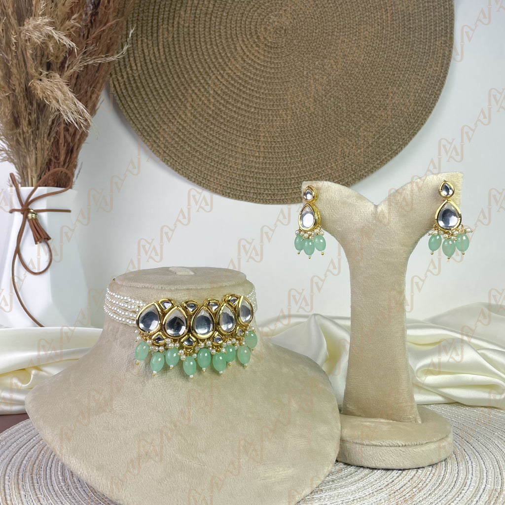 Sparkle Drop Kundan Choker Set