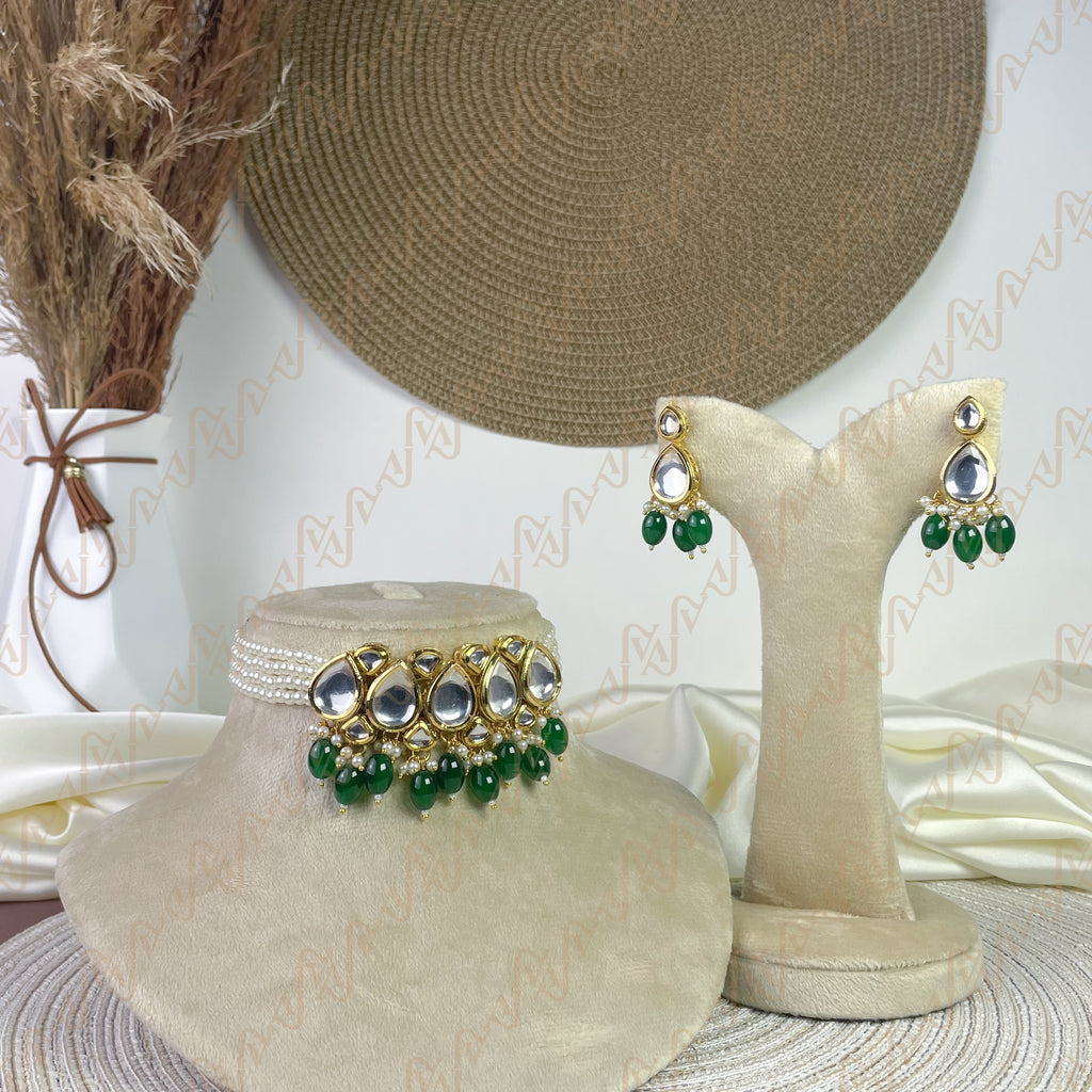 Sparkle Drop Kundan Choker Set