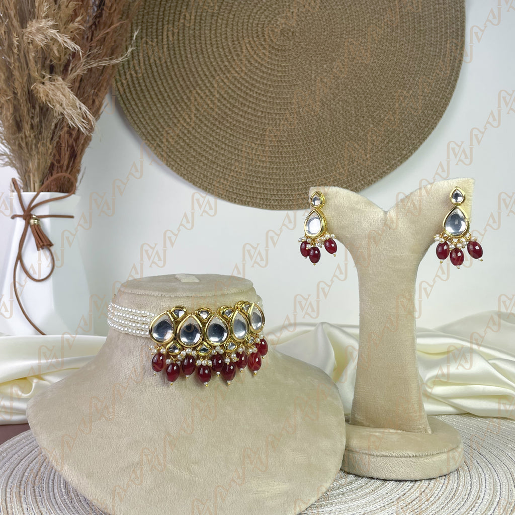 Sparkle Drop Kundan Choker Set