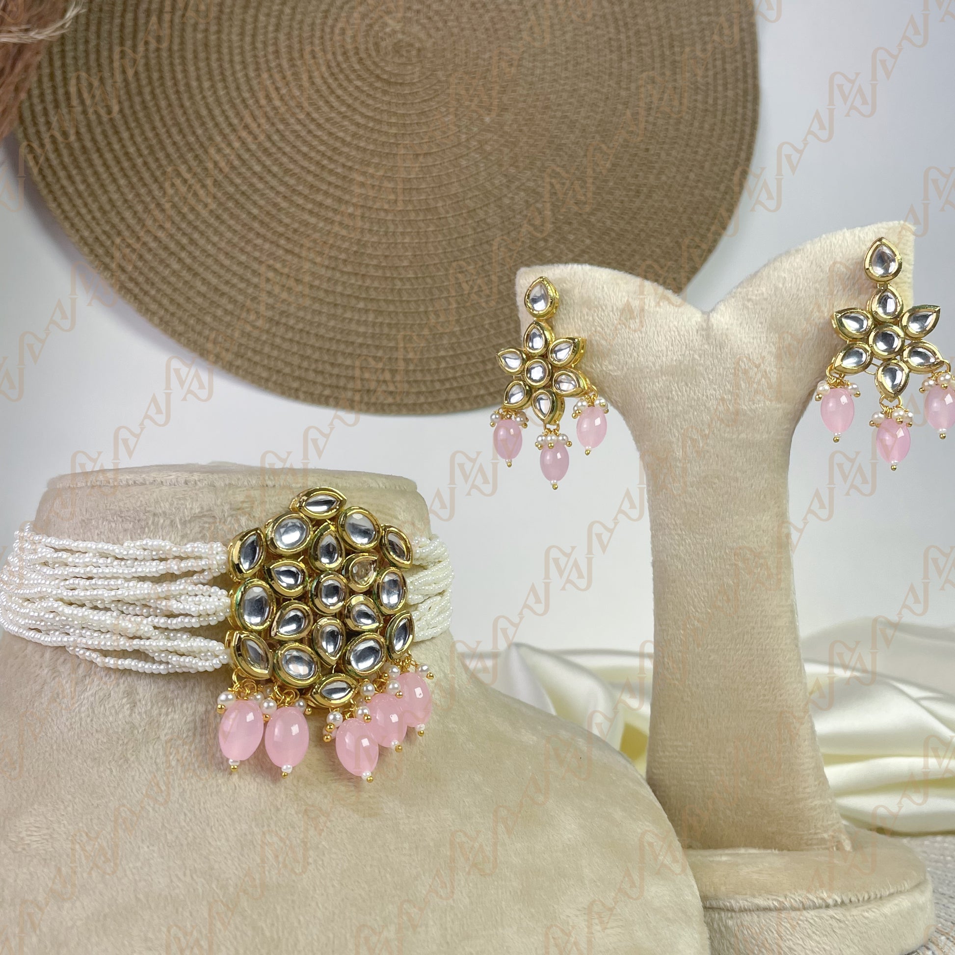 Meenakari Charm Kundan Choker Set