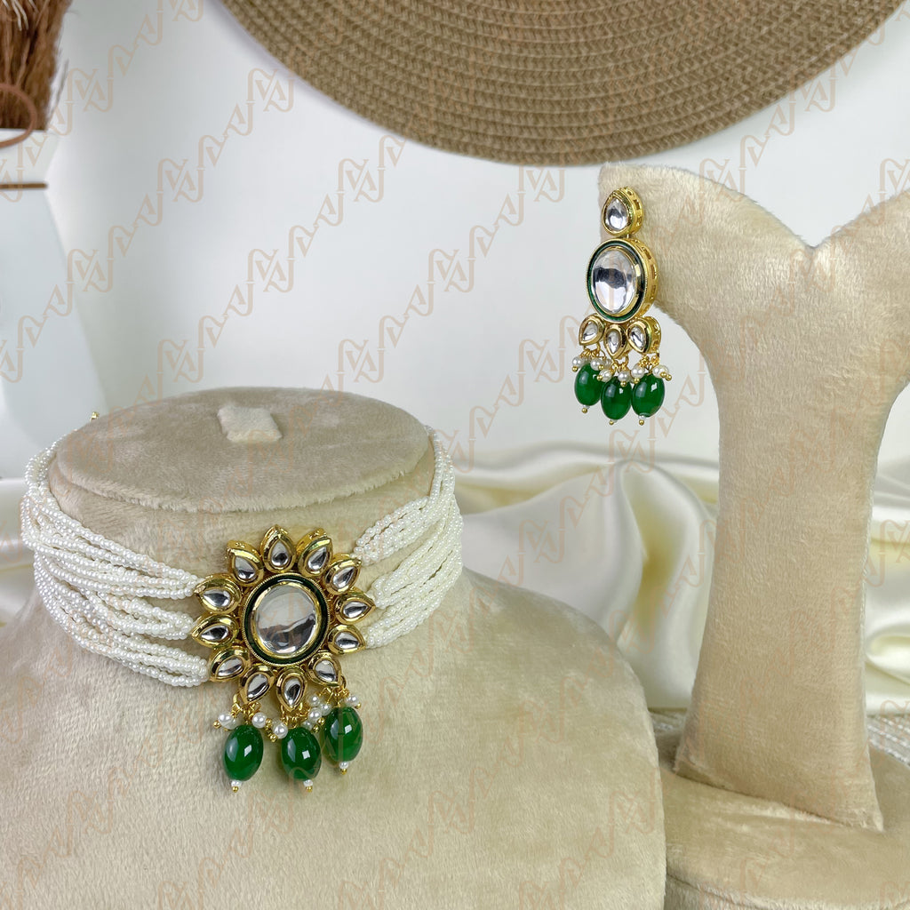 Regal Petal Kundan Choker Set