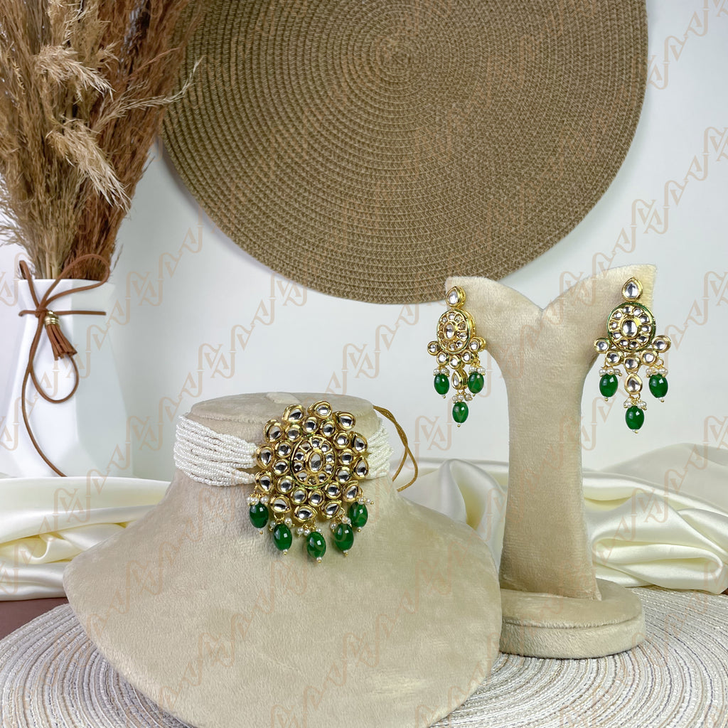 Bloom Pearl Kundan Choker Set
