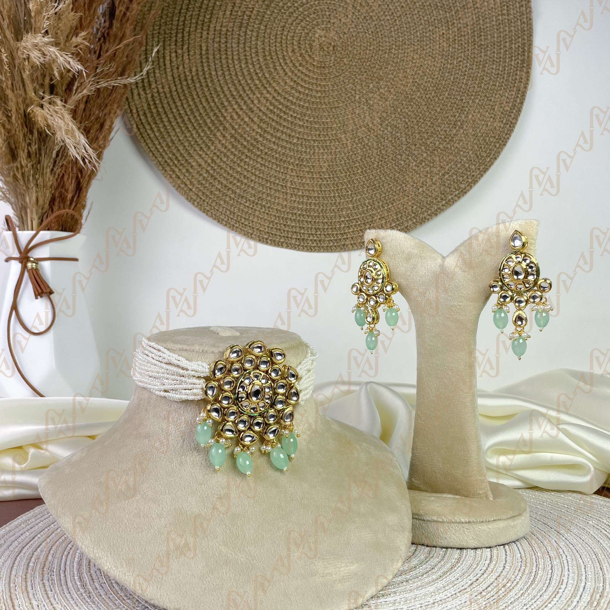 Bloom Pearl Kundan Choker Set