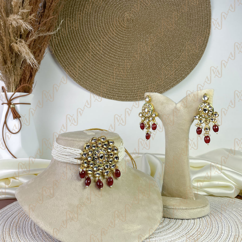 Bloom Pearl Kundan Choker Set