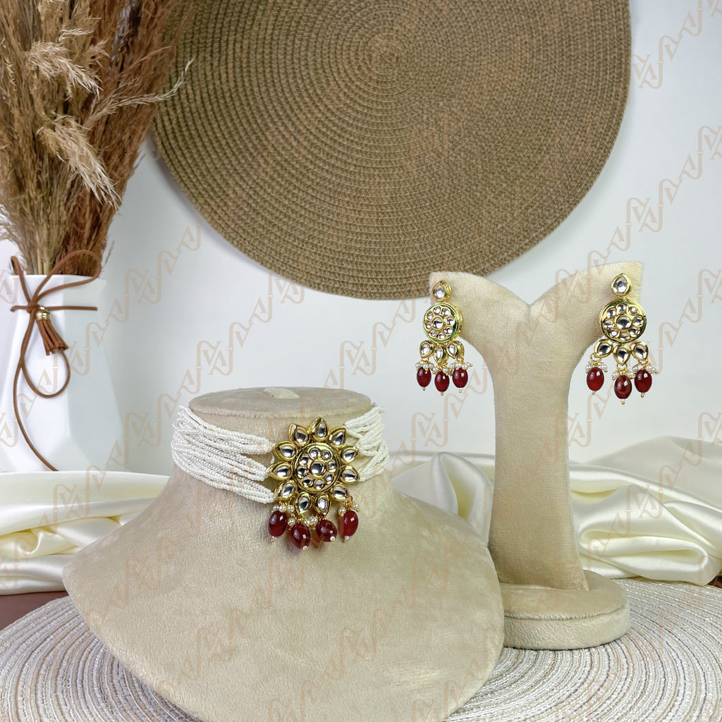 Golden Bloom Kundan Choker Set