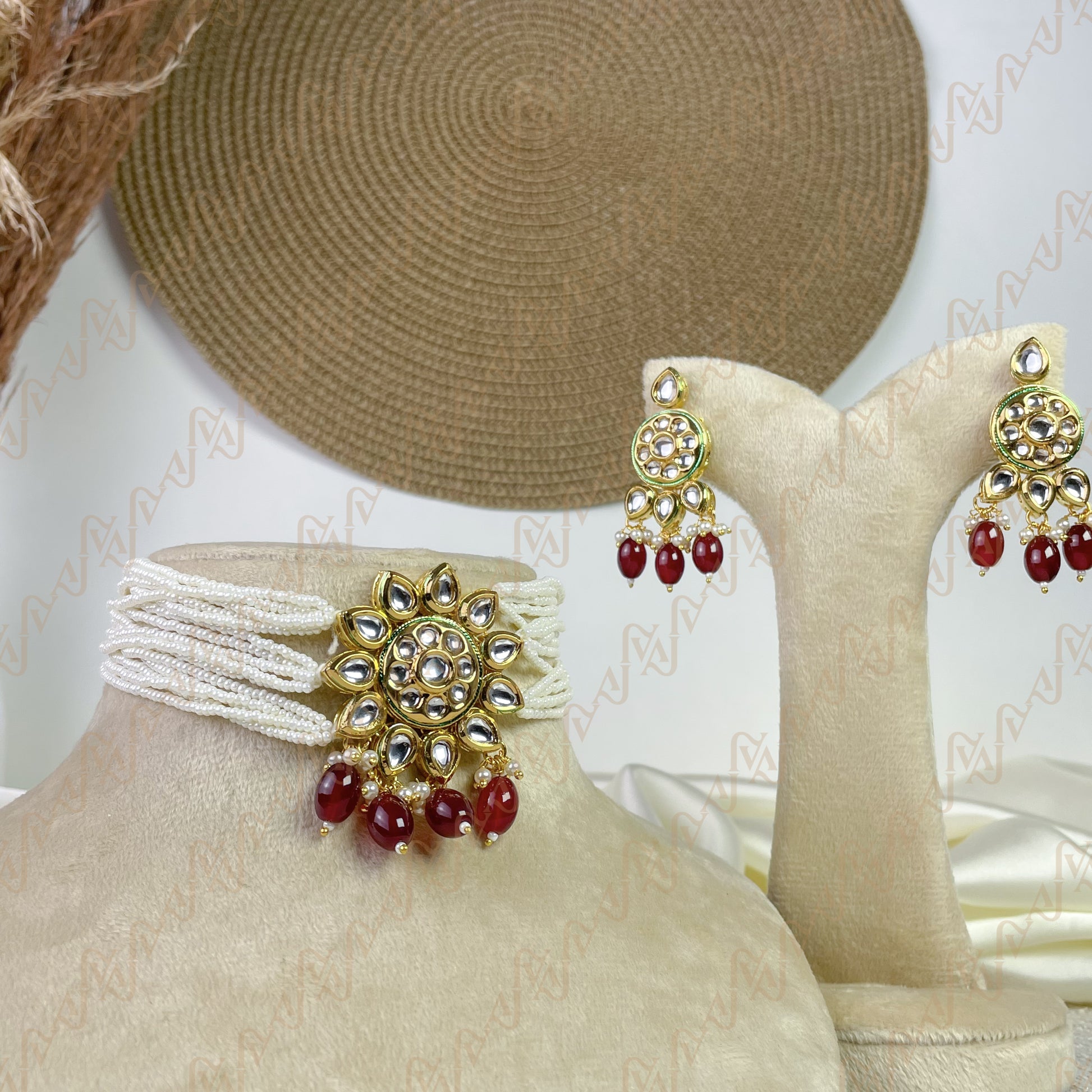 Golden Bloom Kundan Choker Set