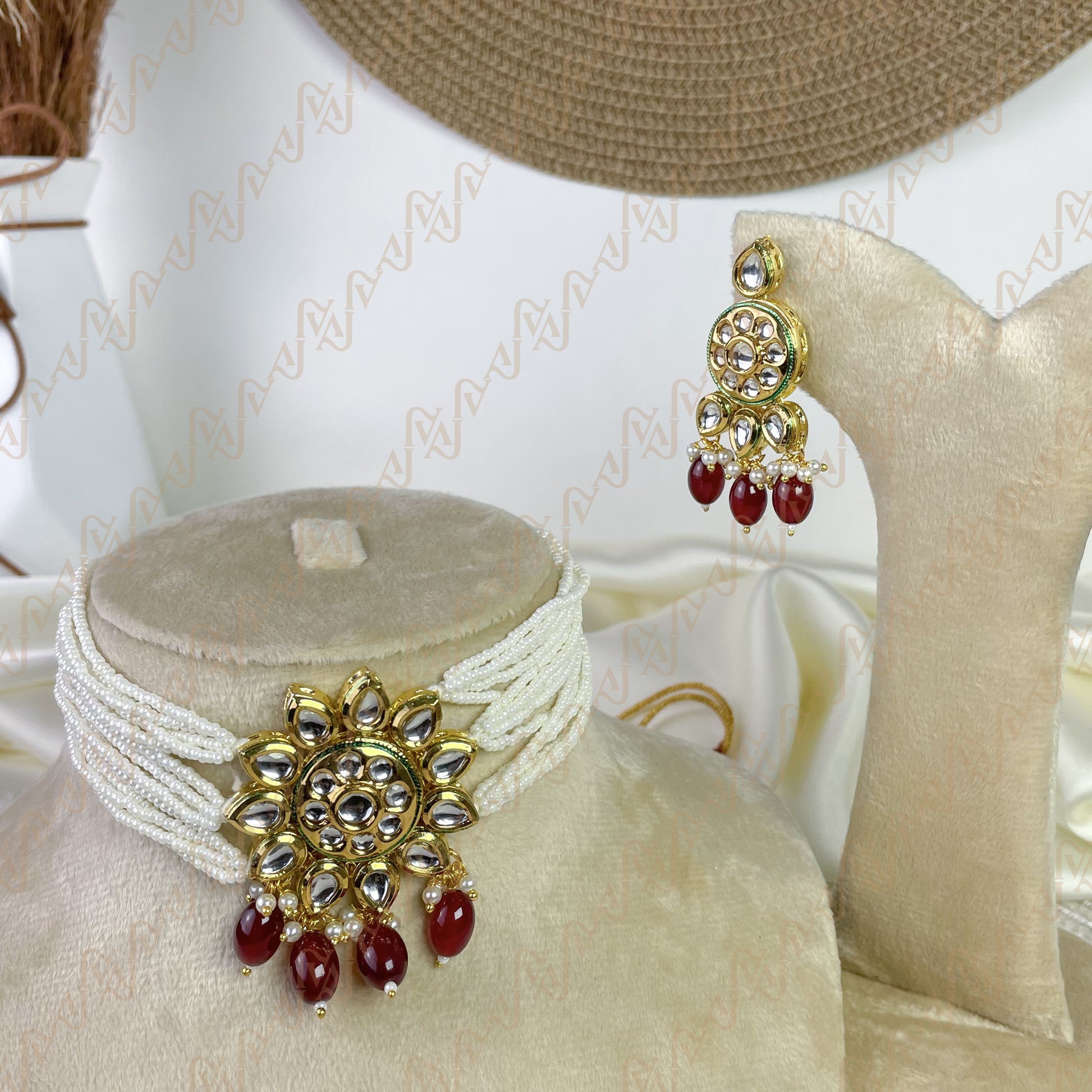 Golden Bloom Kundan Choker Set