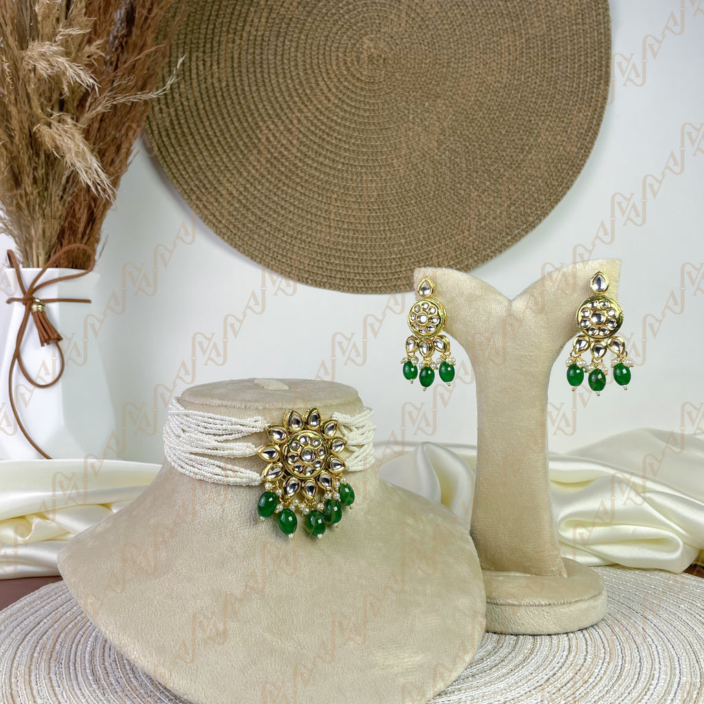 Golden Bloom Kundan Choker Set