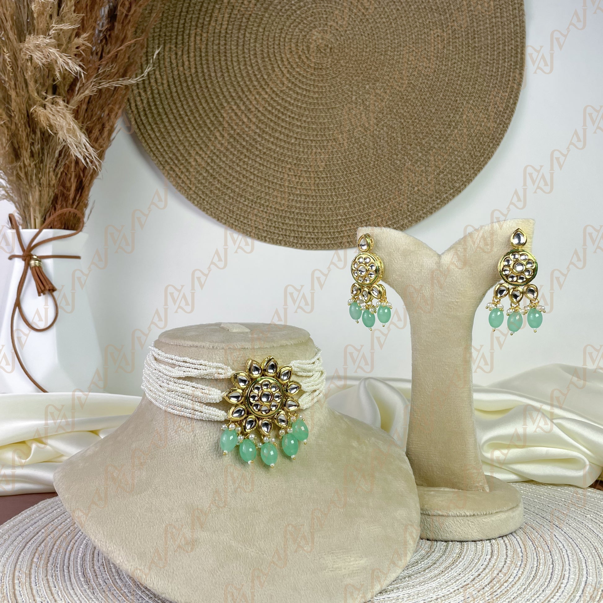 Golden Bloom Kundan Choker Set