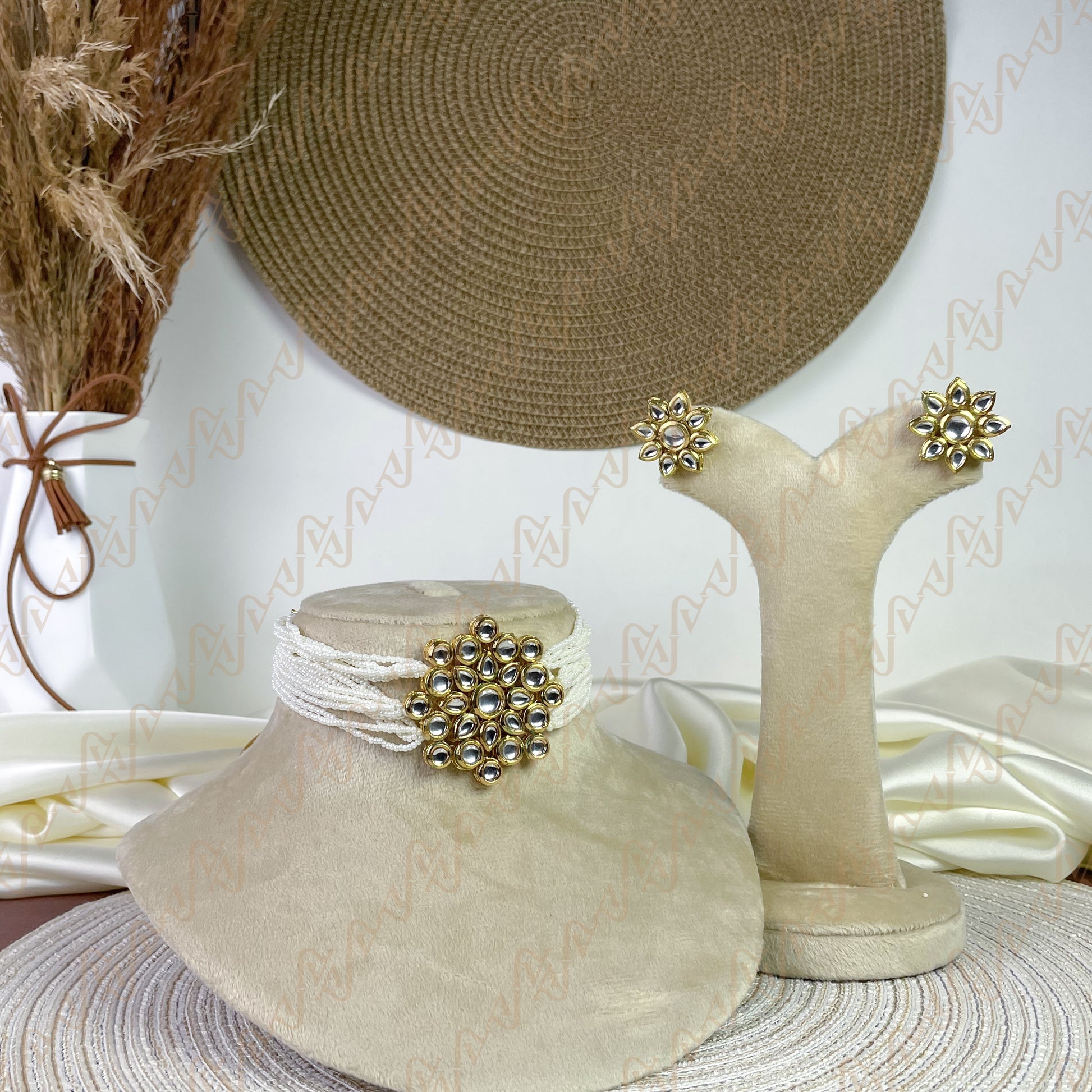 Pearl Empress Kundan Choker Set