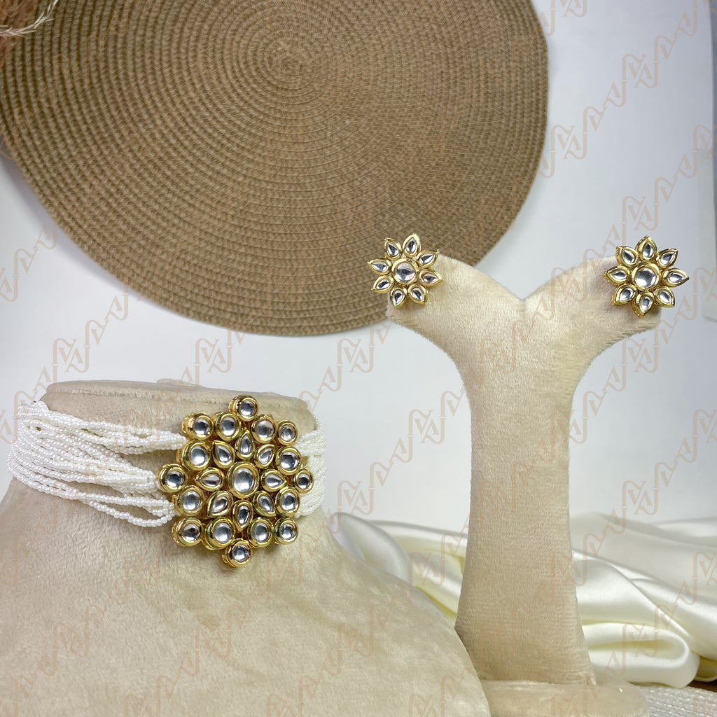 Pearl Empress Kundan Choker Set