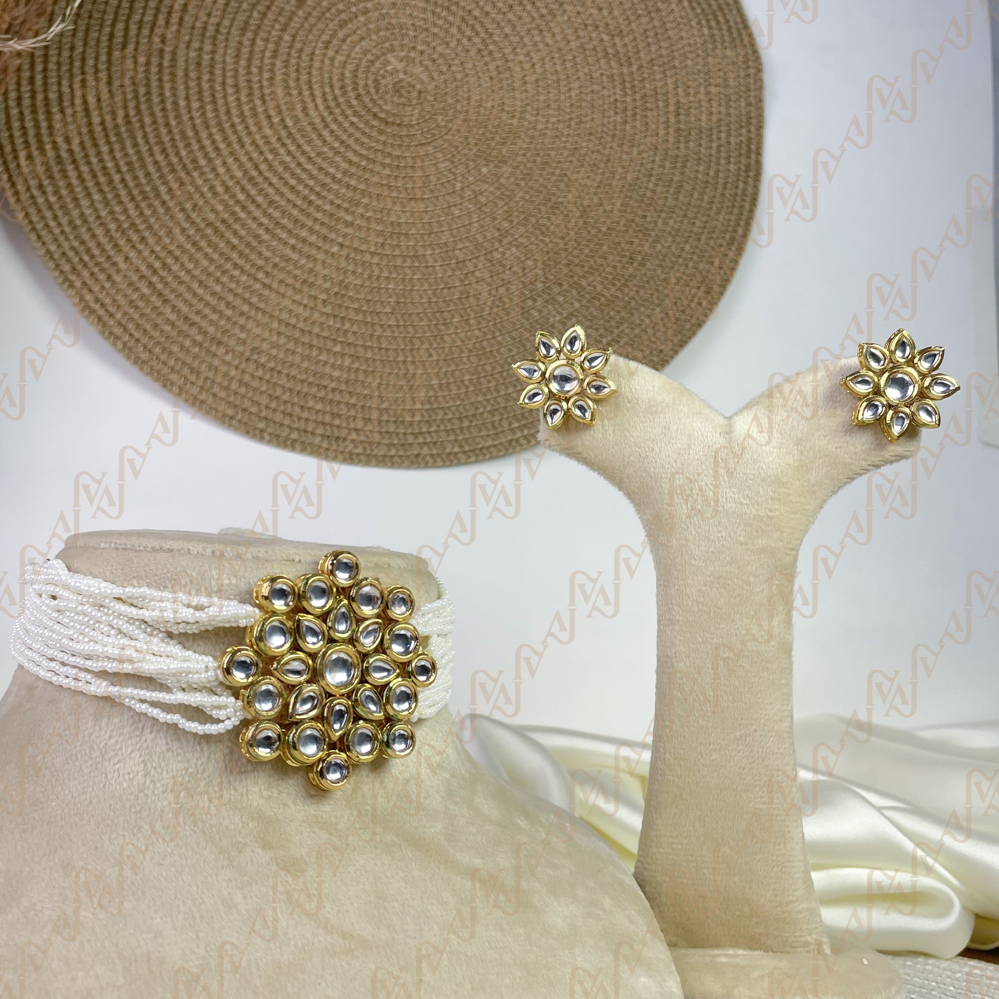 Pearl Empress Kundan Choker Set