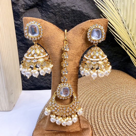 GLISTENING PEARL KUNDAN