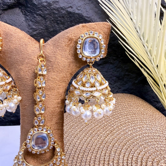 GLISTENING PEARL KUNDAN