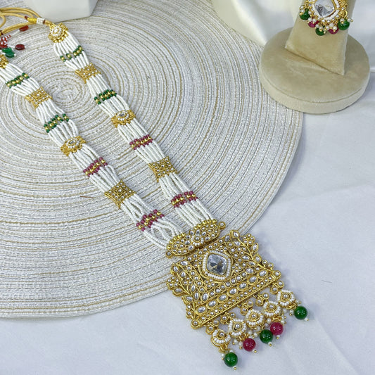 EMERALD & RUBY MOSAIC MALA
