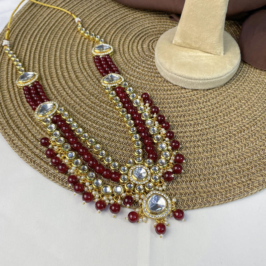 CRIMSON TRIPLE ROYAL HARAM MALA