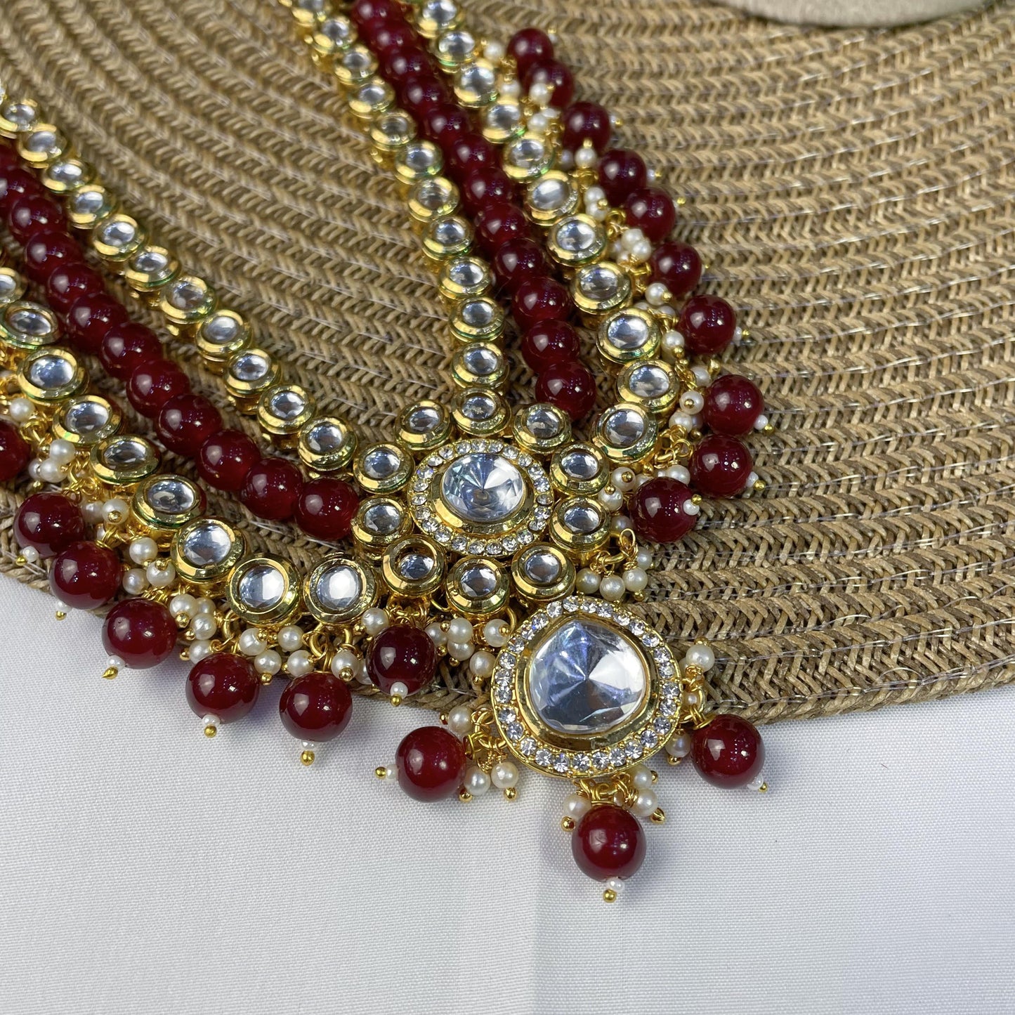 CRIMSON TRIPLE ROYAL HARAM MALA