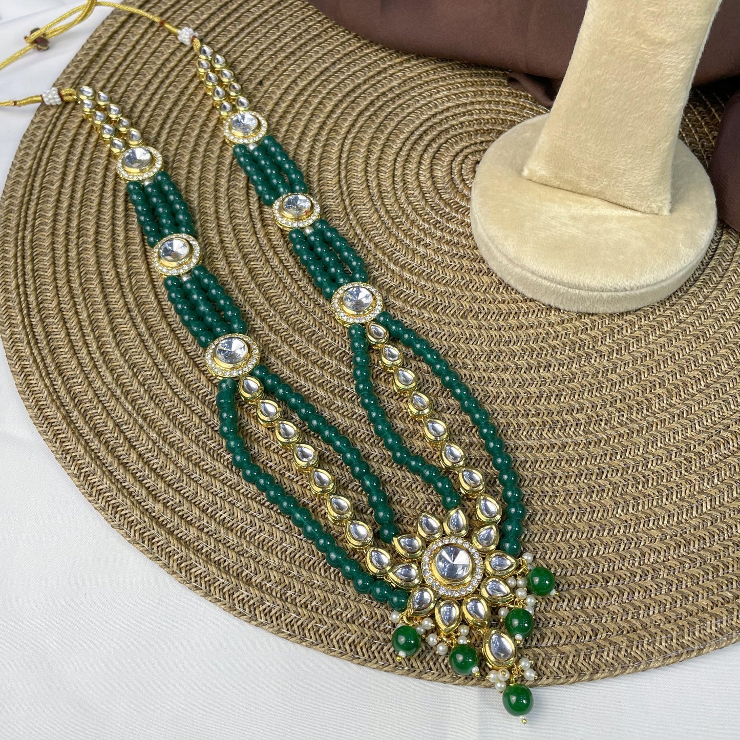 JADE GARDEN KUNDAN DROP MALA