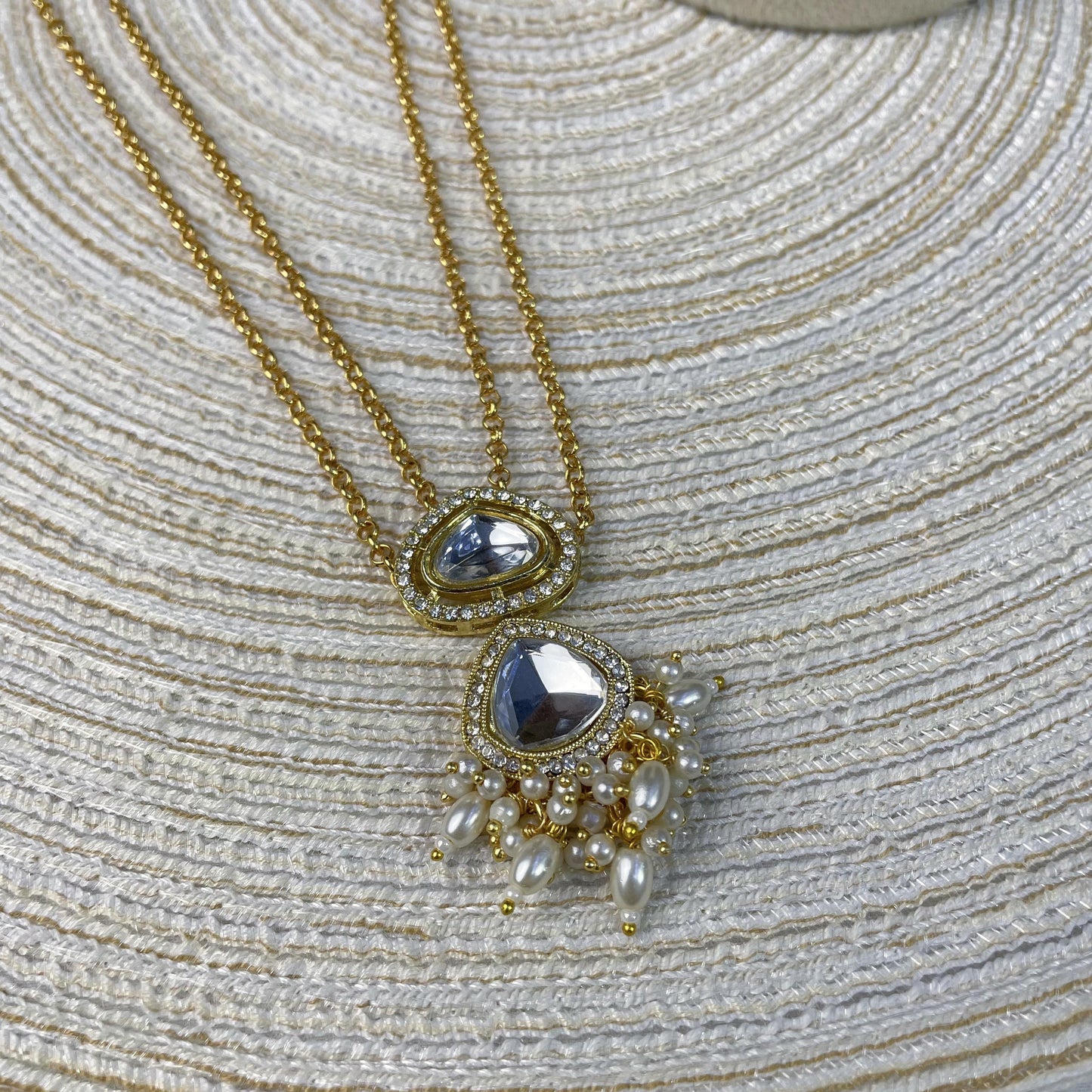 MINIMALIST MOON GLOW KUNDAN MALA