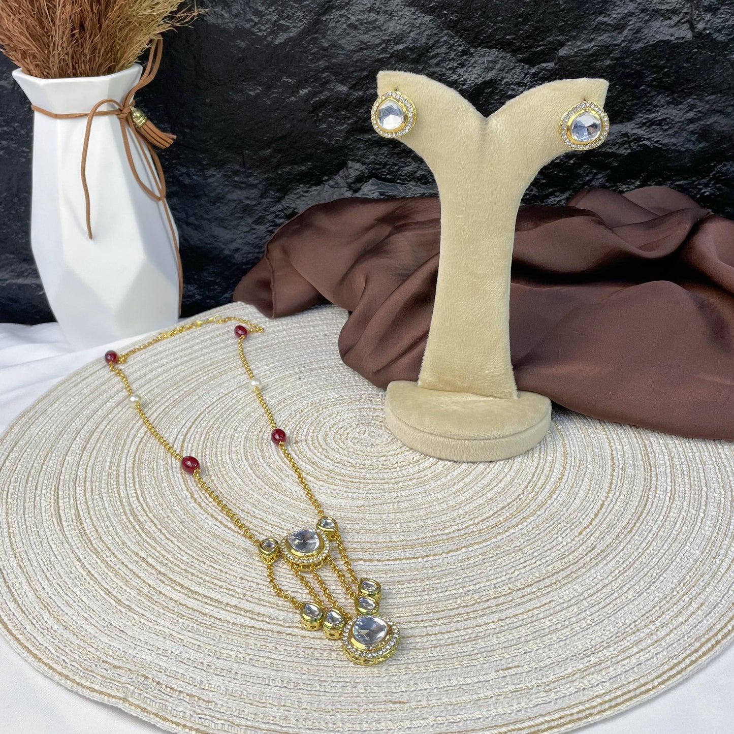 RUBY TIERED BLOSSOM MALA