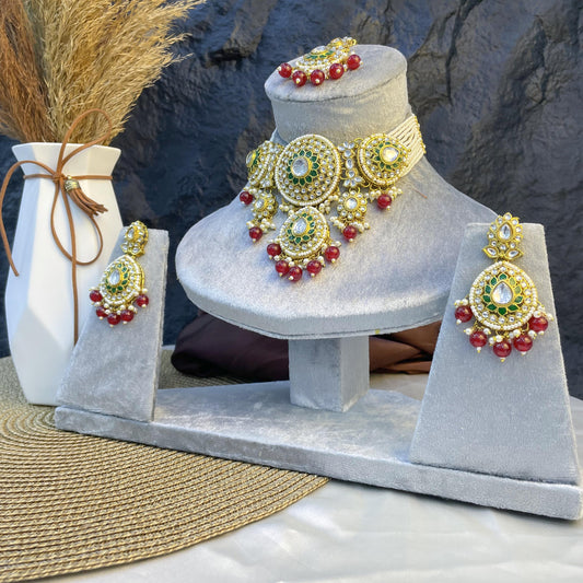 MAJESTIC MANDALA PEARL-STRAND KUNDAN NECKLACES