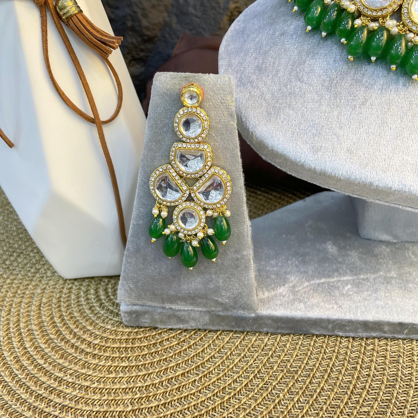 MAJESTIC CRESCENT ARC KUNDAN NECKLACES