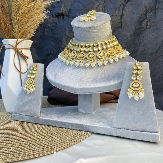 ELITE TEARDROP FILIGREE KUNDAN NECKLACES