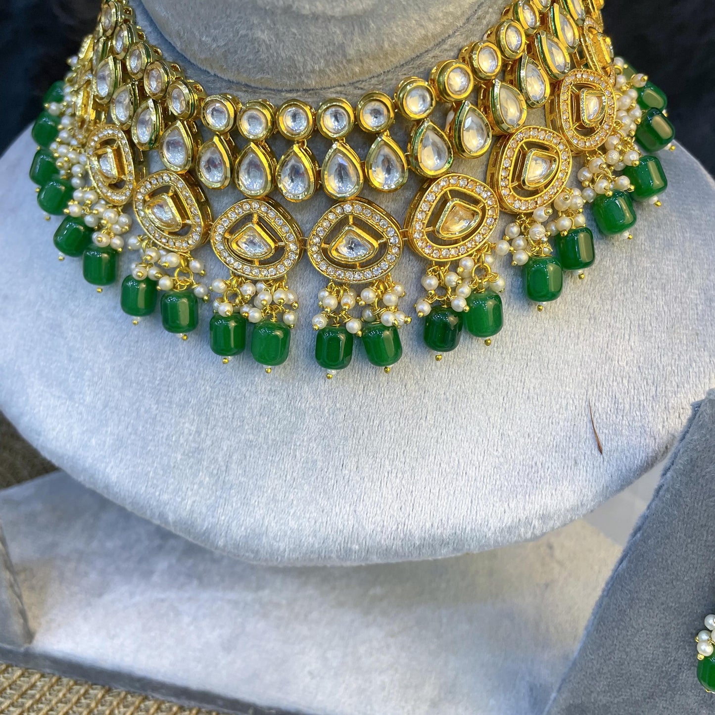ELITE TEARDROP FILIGREE KUNDAN NECKLACES
