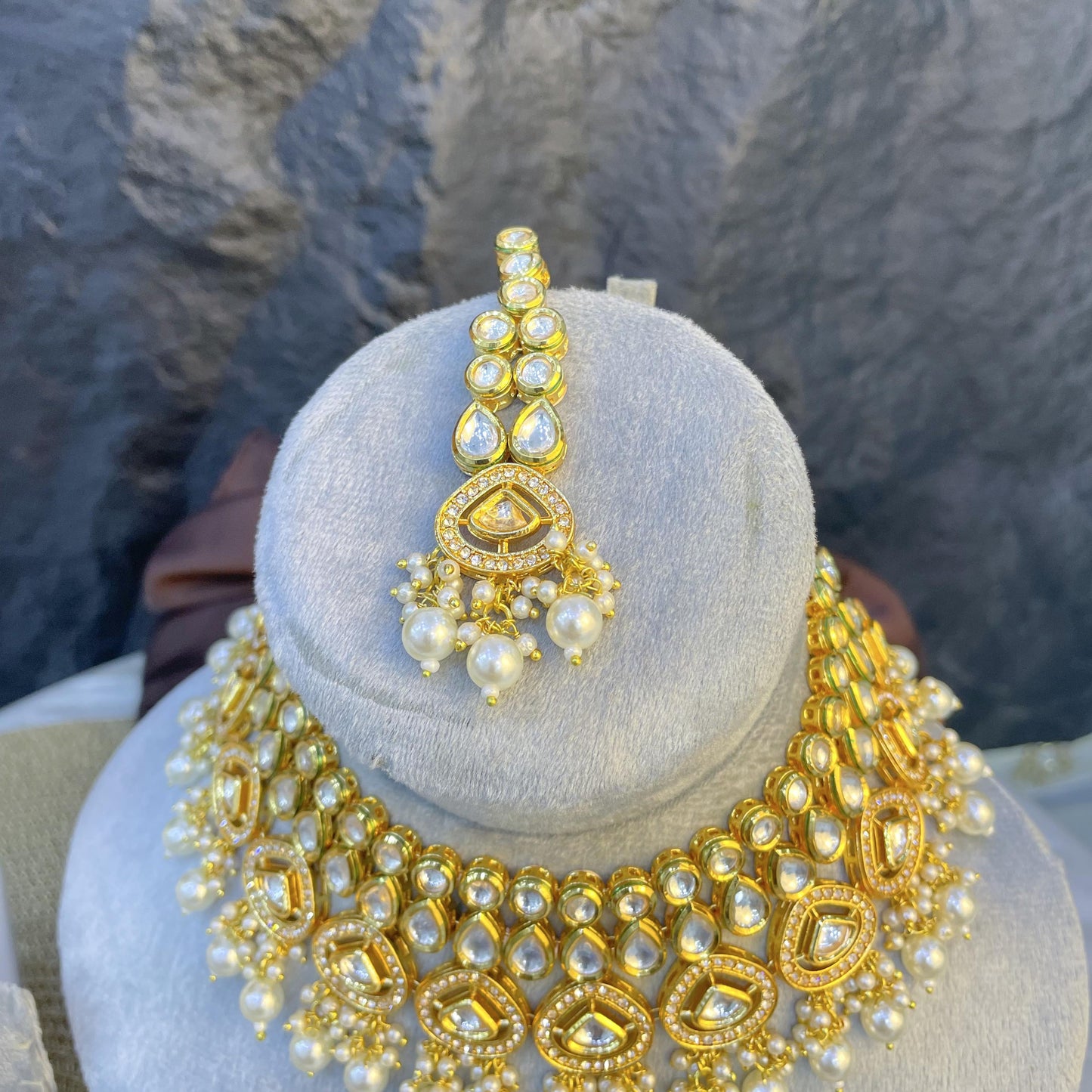 ELITE TEARDROP FILIGREE KUNDAN NECKLACES