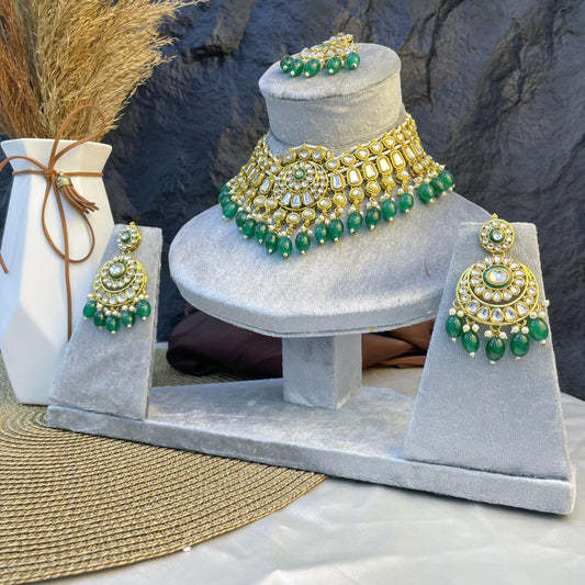 MAJESTIC CHANDBALI MEDALLION KUNDAN NECKLACES