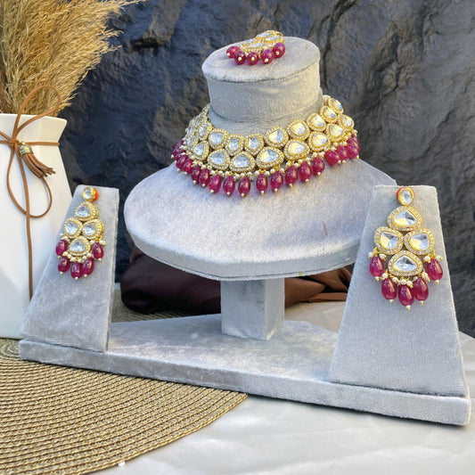 ETHEREAL LOTUS PETAL KUNDAN NECKLACES