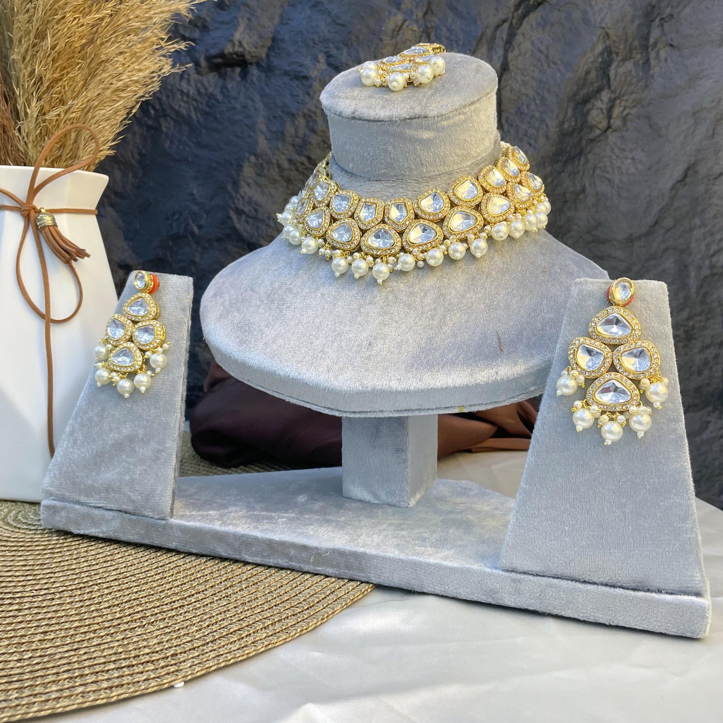 ETHEREAL LOTUS PETAL KUNDAN NECKLACES