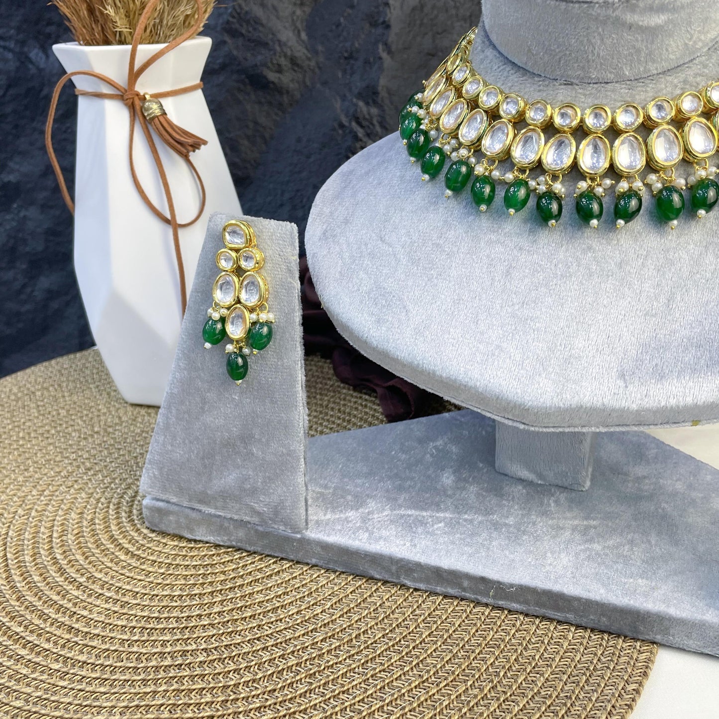 ROYAL OVAL TEARDROP KUNDAN NECKLACES