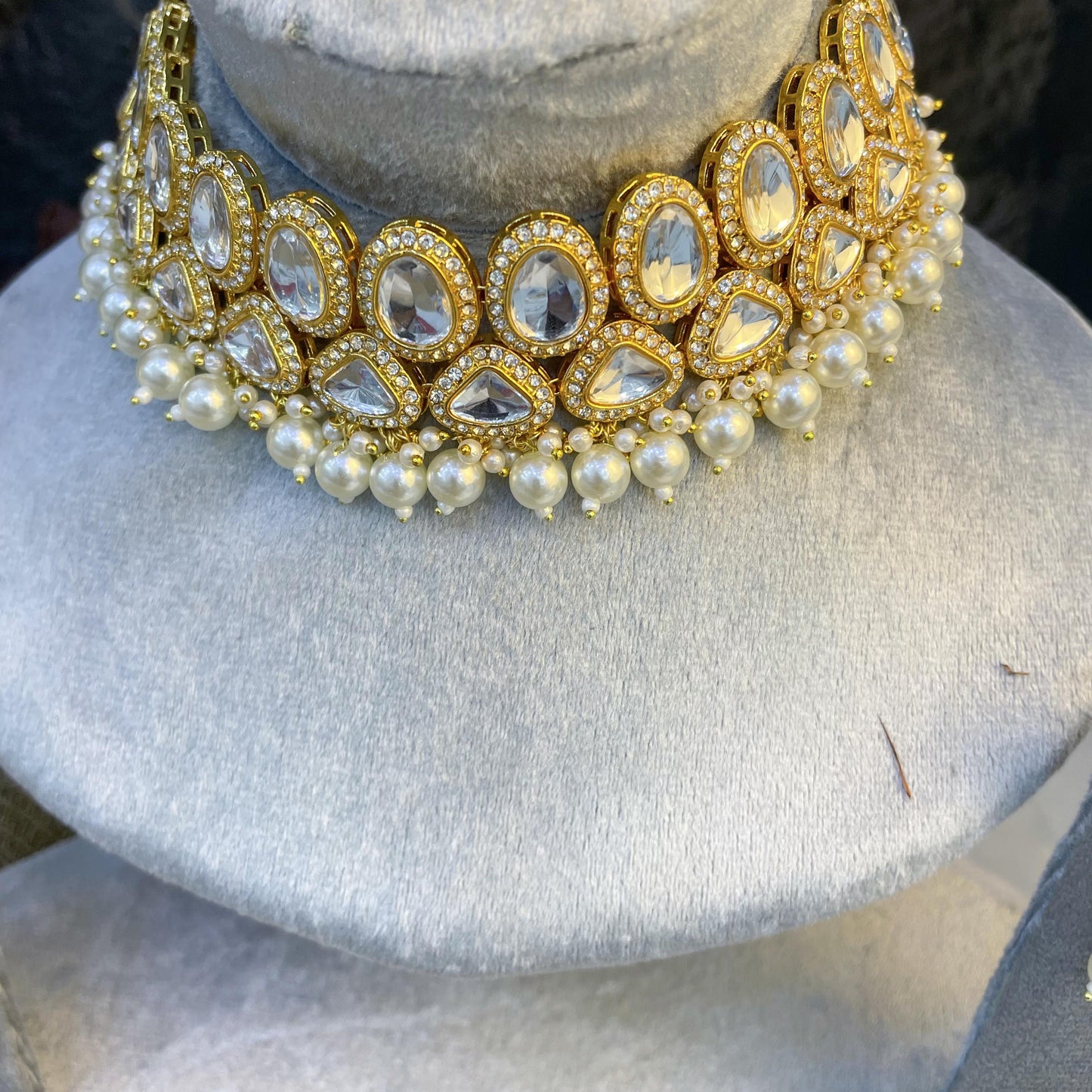 CELESTIAL TIERED TEARDROP KUNDAN NECKLACES