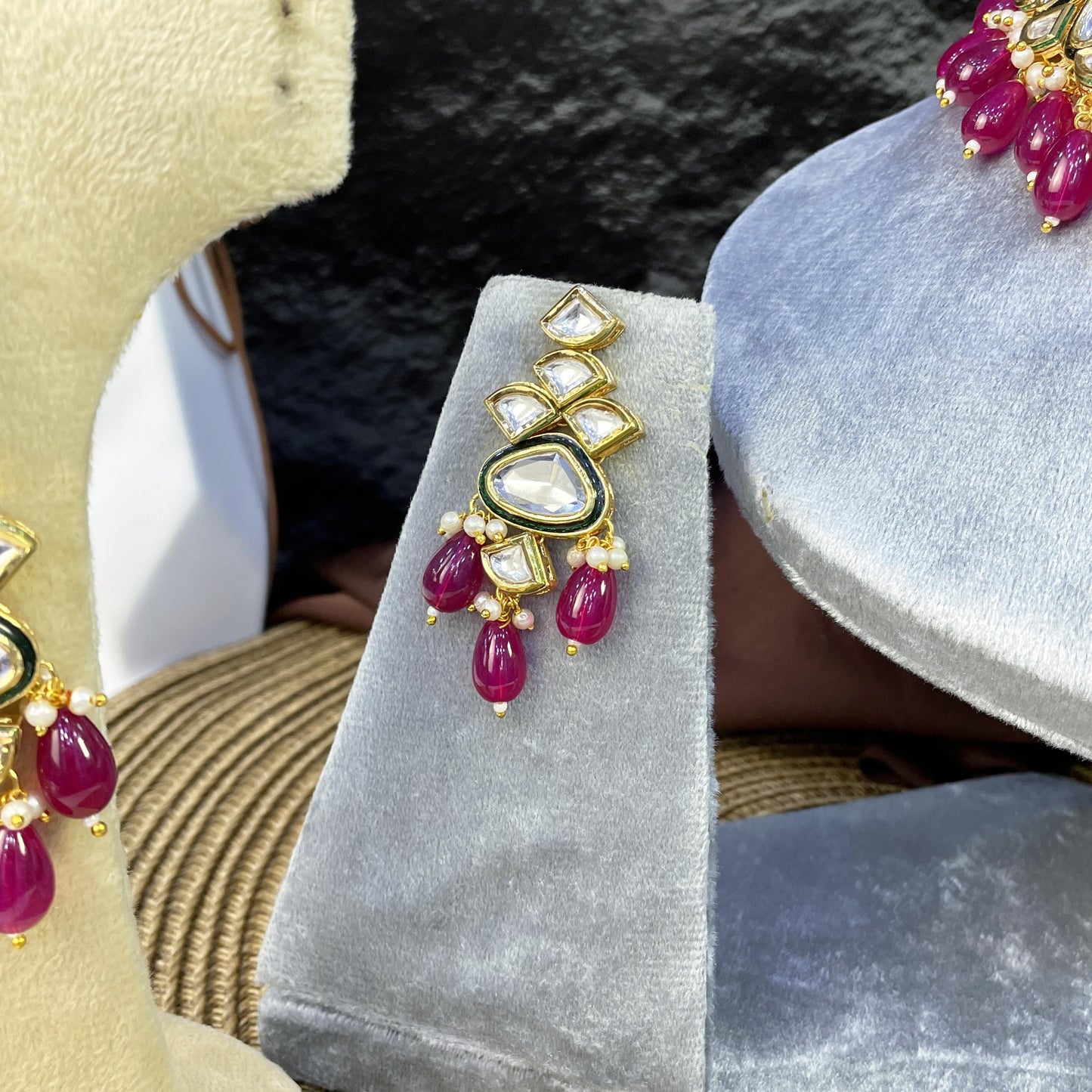 ROYAL CRESCENT DROP KUNDAN NECKLACES