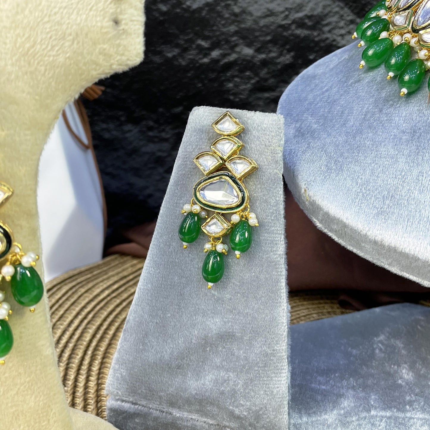 ROYAL CRESCENT DROP KUNDAN NECKLACES