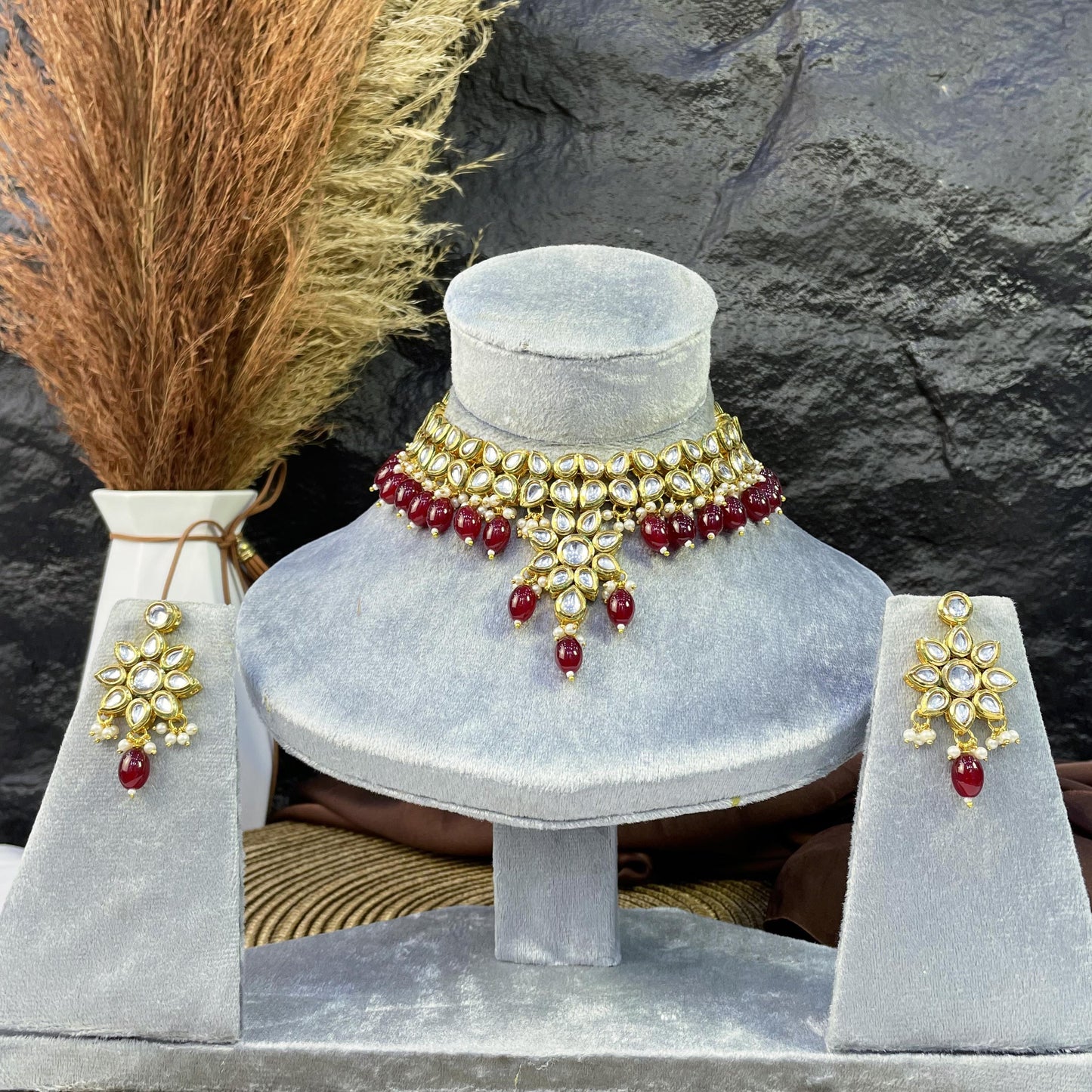 ETHEREAL STARBURST BLOOM KUNDAN NECKLACES