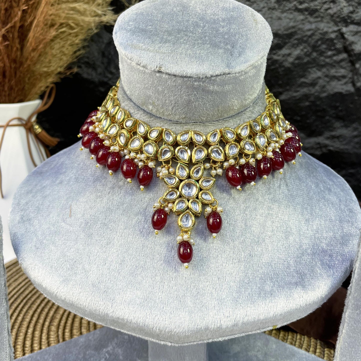 ETHEREAL STARBURST BLOOM KUNDAN NECKLACES