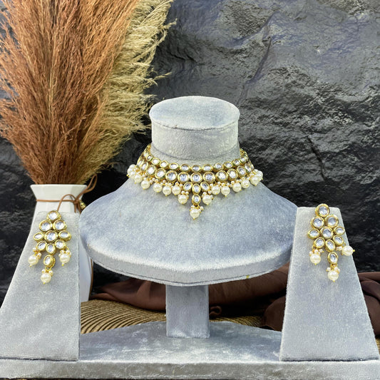 MAJESTIC DUAL-TIERED HALO KUNDAN NECKLACES