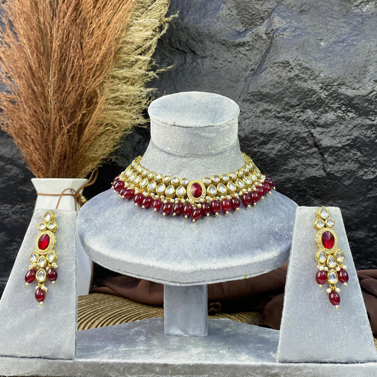 IMPERIAL HALO OVAL KUNDAN NECKLACES