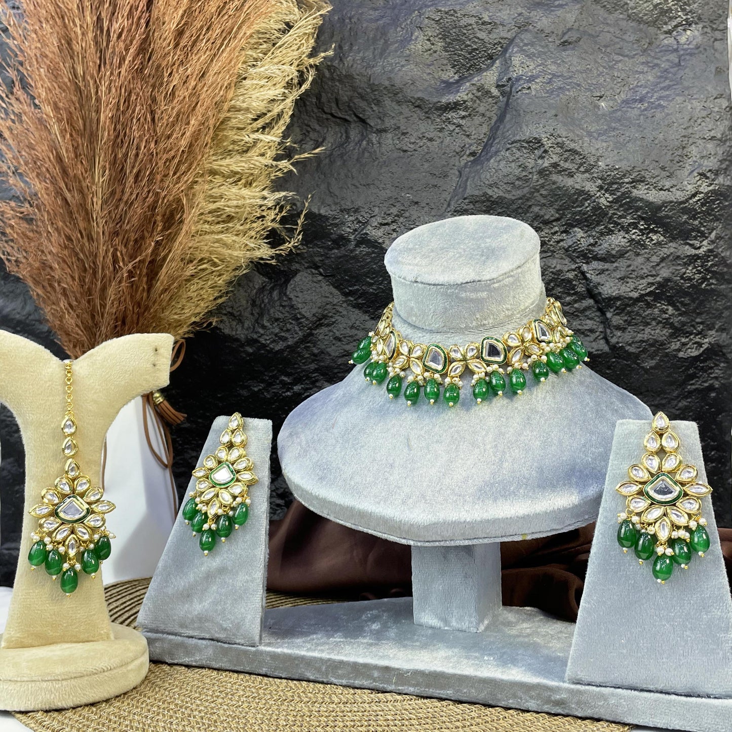 ETHEREAL FLORAL CHAKRA KUNDAN NECKLACES
