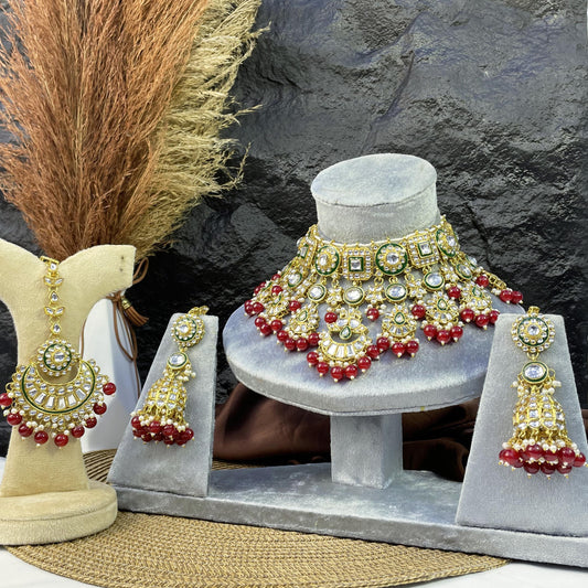 NIZAM MULTI-TIERED JHUMKA KUNDAN NECKLACES