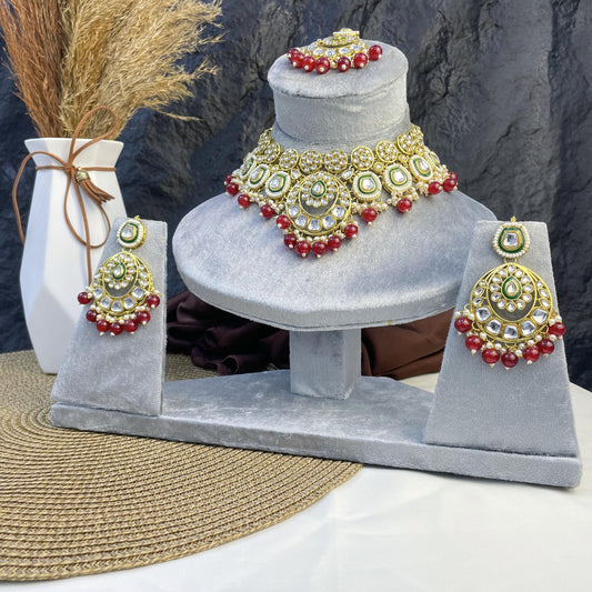 MAJESTIC CHANDBALI ARC KUNDAN NECKLACES