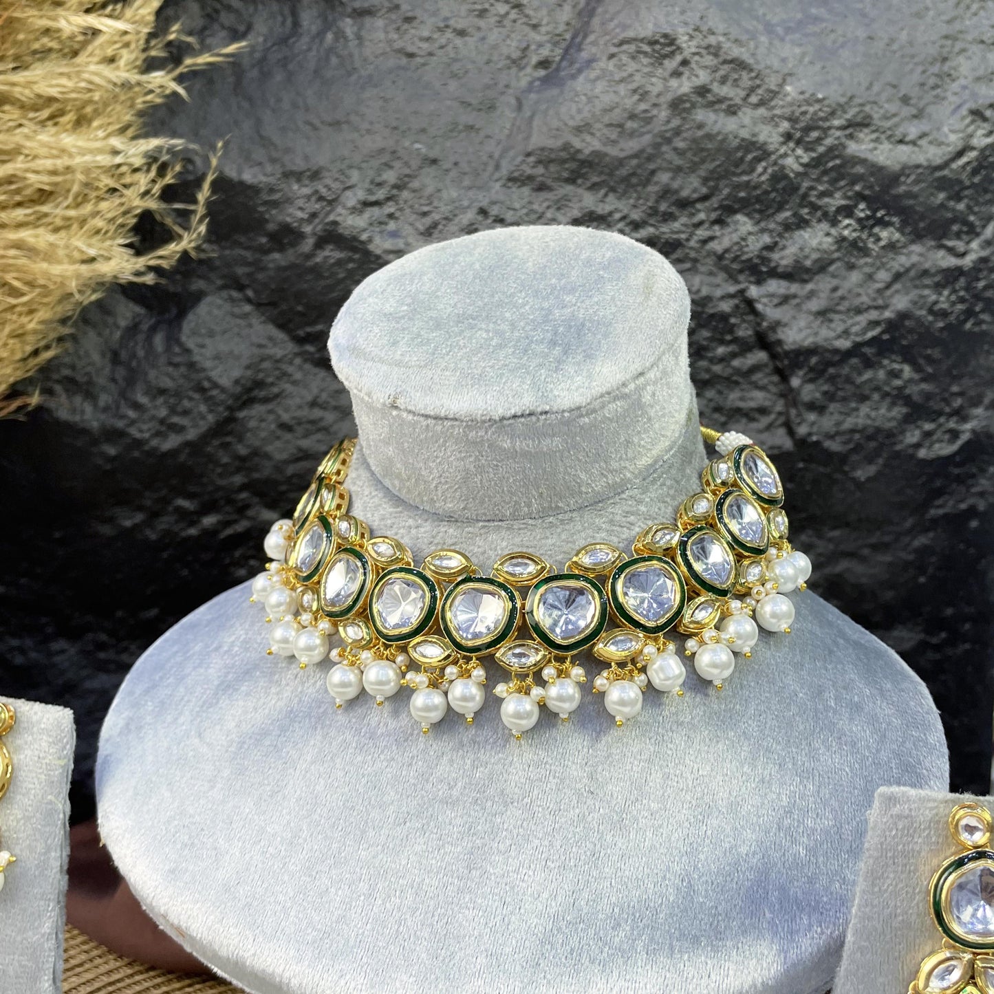 CELESTIAL HEART-DROP KUNDAN NECKLACES