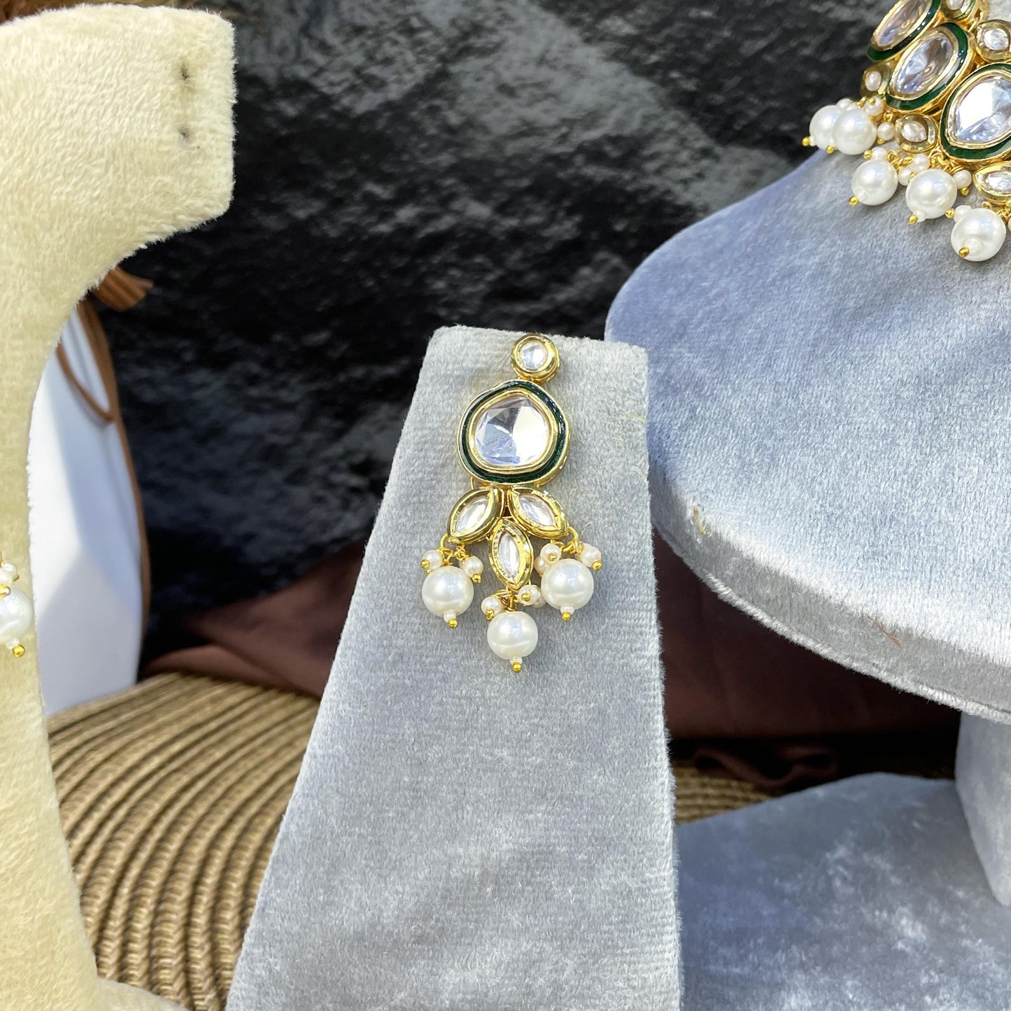 CELESTIAL HEART-DROP KUNDAN NECKLACES