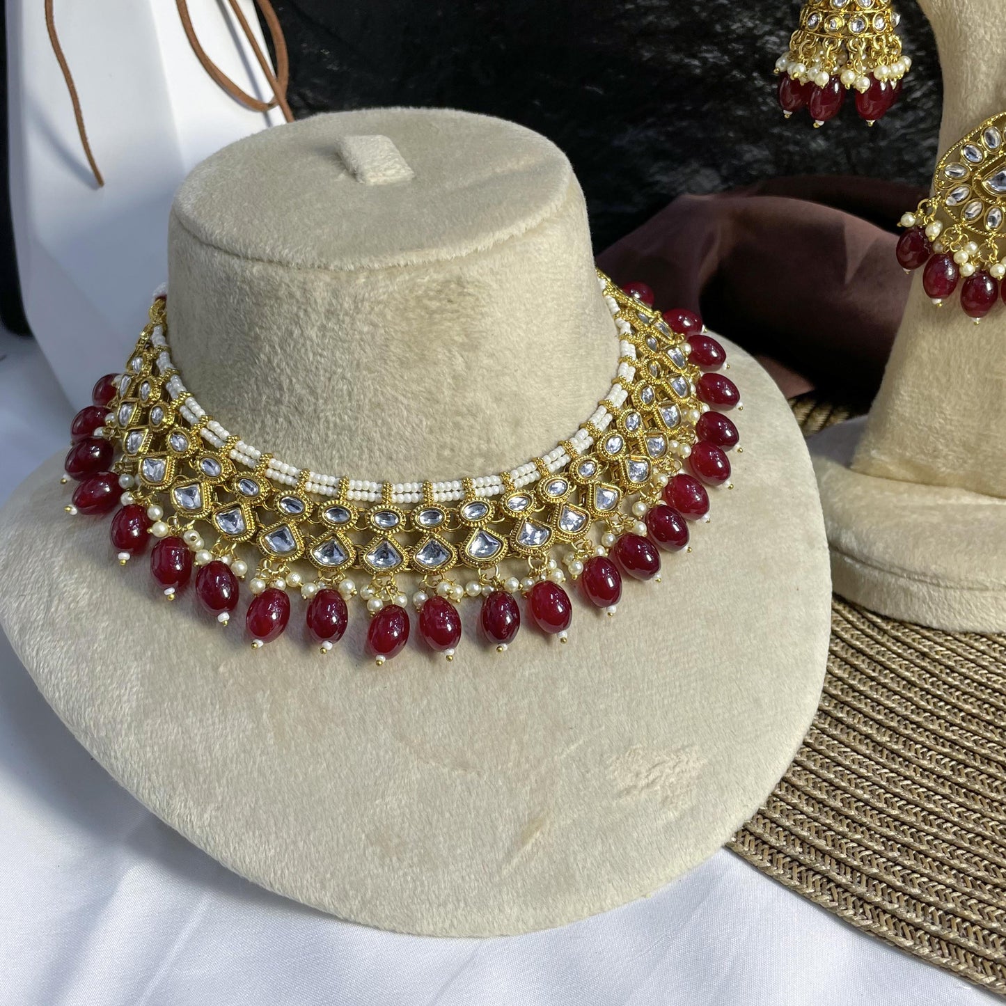 ETHEREAL LOTUS CHOKER KUNDAN NECKLACES