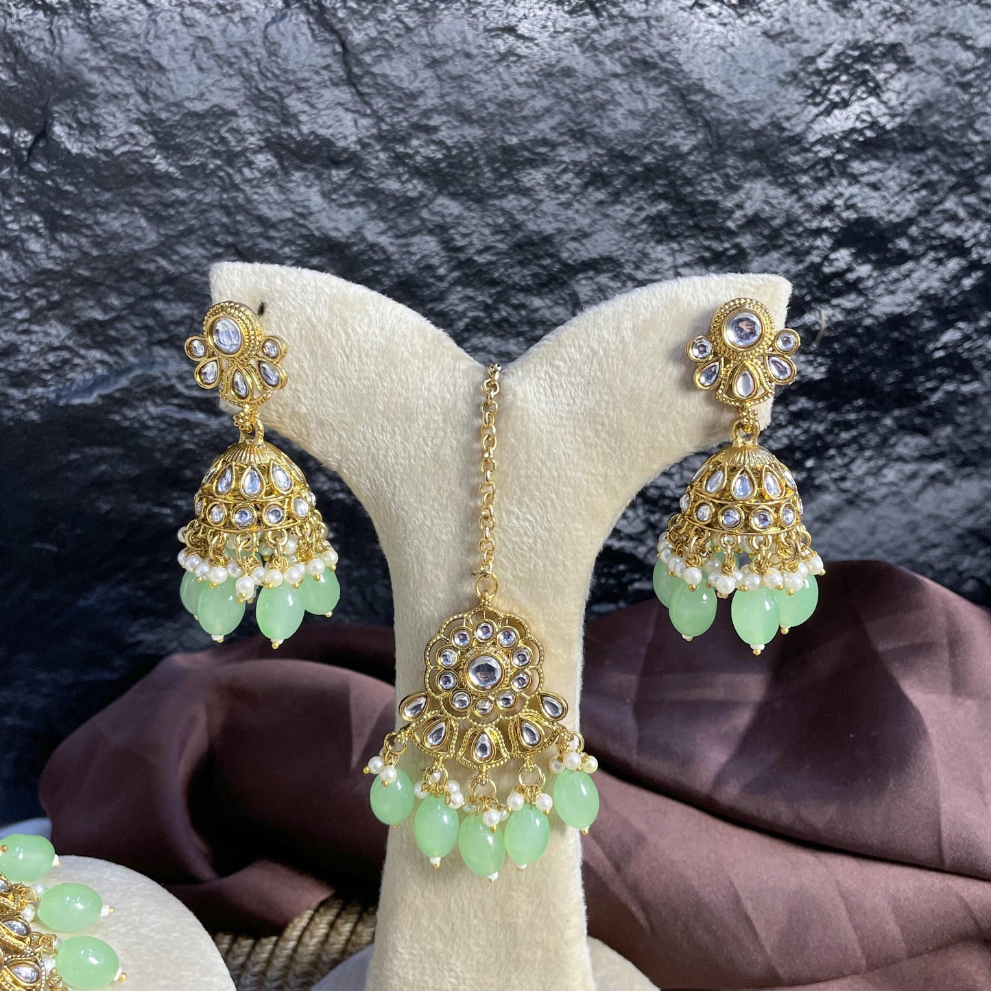 MAJESTIC LOTUS ARC KUNDAN NECKLACES