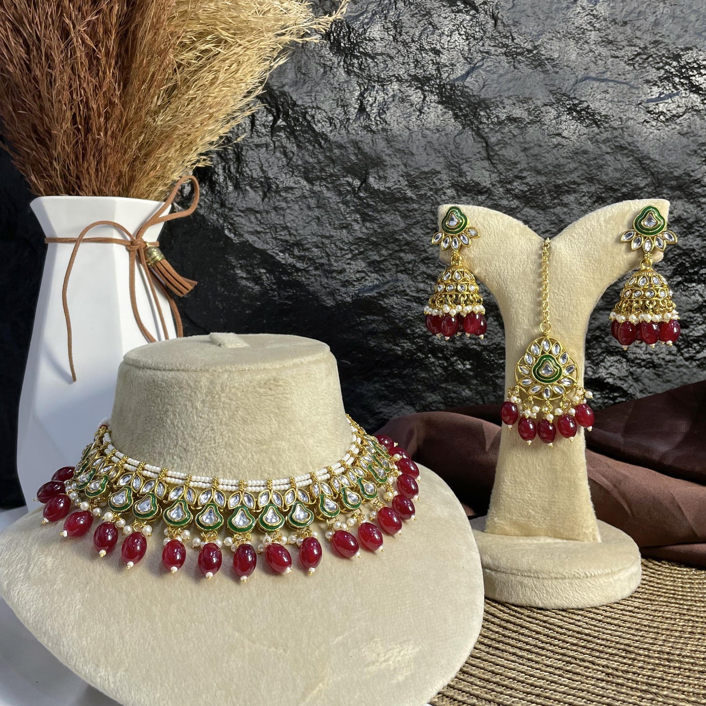 ELITE MANDALA DROP KUNDAN NECKLACES