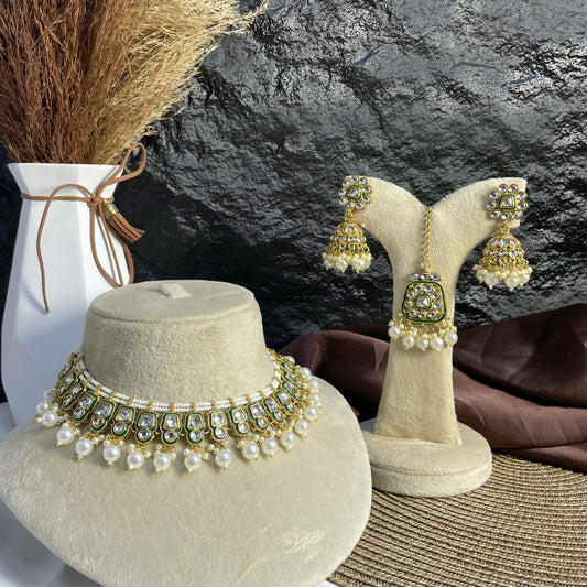 NIZAM PEARL-COLLAR MEDALLION KUNDAN NECKLACES