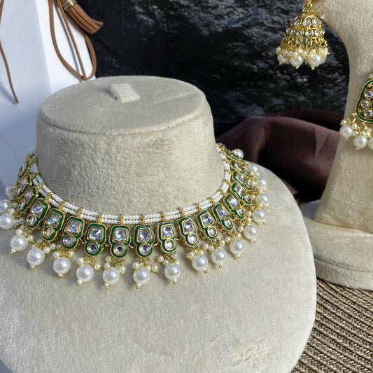 NIZAM PEARL-COLLAR MEDALLION KUNDAN NECKLACES